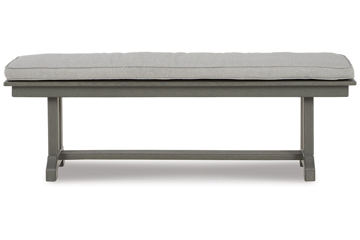 Visola Gray Bench with Cushion