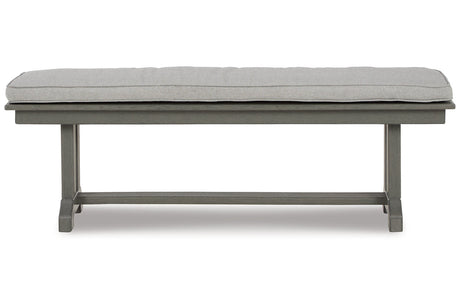 Visola Gray Bench with Cushion from Ashley - Luna Furniture