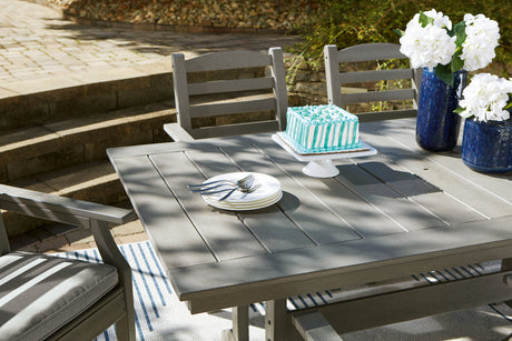 Visola Gray Outdoor Dining Table from Ashley - Luna Furniture