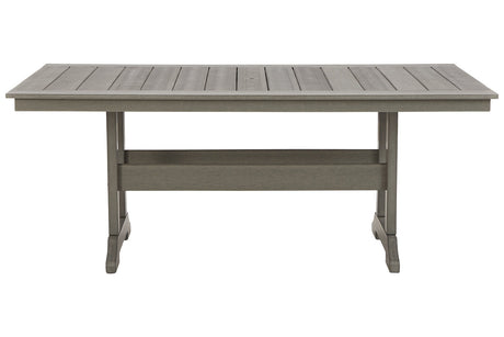 Visola Gray Outdoor Dining Table from Ashley - Luna Furniture