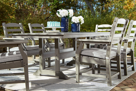 Visola Gray Outdoor Dining Table from Ashley - Luna Furniture