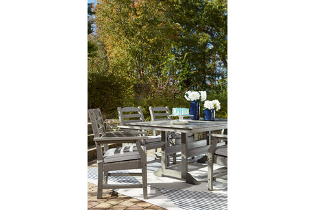 Visola Gray Outdoor Dining Table from Ashley - Luna Furniture