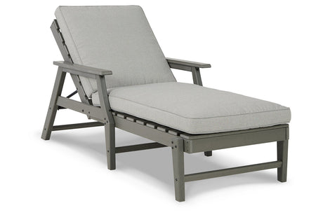 Visola Gray Chaise Lounge with Cushion from Ashley - Luna Furniture