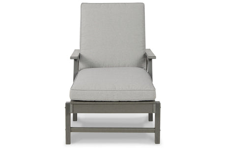 Visola Gray Chaise Lounge with Cushion from Ashley - Luna Furniture