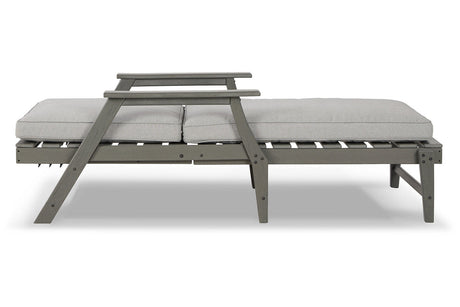 Visola Gray Chaise Lounge with Cushion from Ashley - Luna Furniture