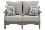 Visola Gray Outdoor Loveseat with Cushion