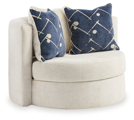 Padova Ivory Swivel Accent Chair from Ashley - Luna Furniture