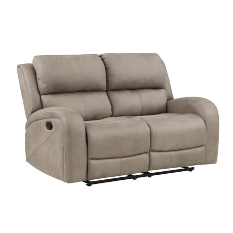 Pagosa Brown Double Reclining Loveseat from Homelegance - Luna Furniture