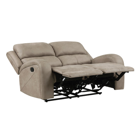 Pagosa Brown Double Reclining Loveseat from Homelegance - Luna Furniture
