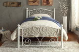 Pallina White Twin Metal Platform Bed from Homelegance - Luna Furniture