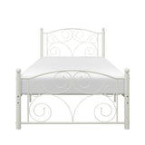 Pallina White Twin Metal Platform Bed from Homelegance - Luna Furniture