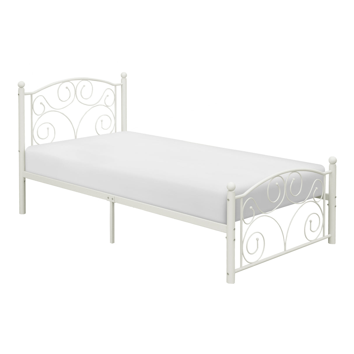 Pallina White Twin Metal Platform Bed from Homelegance - Luna Furniture