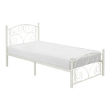 Pallina White Twin Metal Platform Bed from Homelegance - Luna Furniture