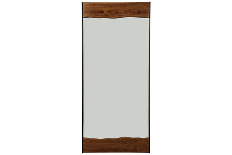Panchali Brown/Black Floor Mirror from Ashley - Luna Furniture