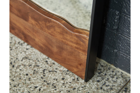 Panchali Brown/Black Floor Mirror from Ashley - Luna Furniture