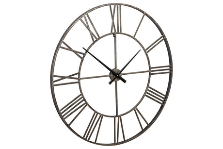 Paquita Antique Silver Wall Clock from Ashley - Luna Furniture