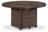 Paradise Trail Medium Brown Fire Pit Table from Ashley - Luna Furniture