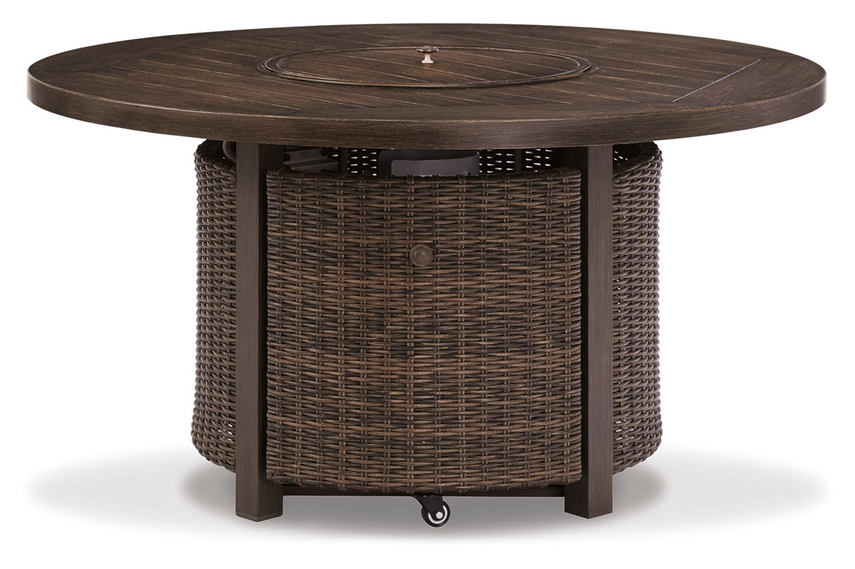 Paradise Trail Medium Brown Fire Pit Table from Ashley - Luna Furniture