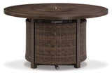 Paradise Trail Medium Brown Fire Pit Table from Ashley - Luna Furniture