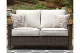 Paradise Trail Medium Brown Loveseat with Cushion from Ashley - Luna Furniture