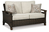 Paradise Trail Medium Brown Loveseat with Cushion from Ashley - Luna Furniture