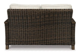 Paradise Trail Medium Brown Loveseat with Cushion from Ashley - Luna Furniture
