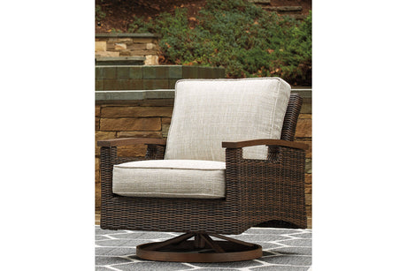Paradise Trail Medium Brown Swivel Lounge Chair from Ashley - Luna Furniture