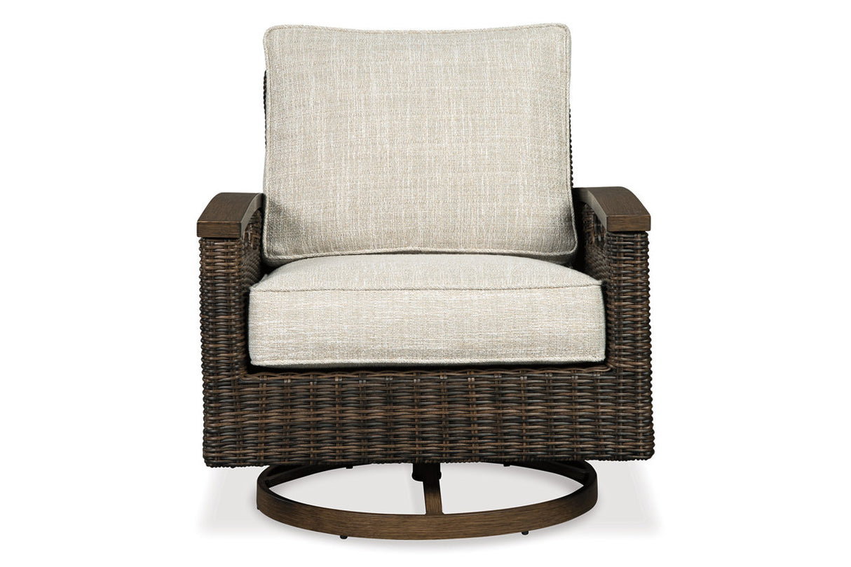 Paradise Trail Medium Brown Swivel Lounge Chair from Ashley - Luna Furniture