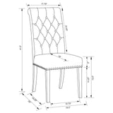 Parkins Espresso and White 7-Piece Traditional Rustic Dining Set from Coaster - Luna Furniture