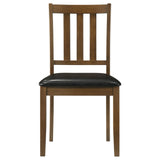 Parkwood Honey Brown and Black 5-Piece Dining Set with Square Table and Slat Back Side Chairs from Coaster - Luna Furniture