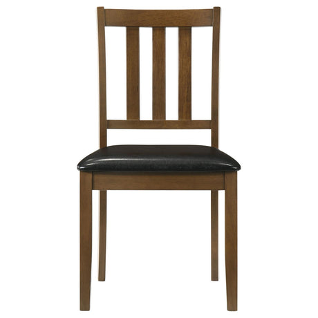 Parkwood Honey Brown and Black 5-Piece Dining Set with Square Table and Slat Back Side Chairs from Coaster - Luna Furniture