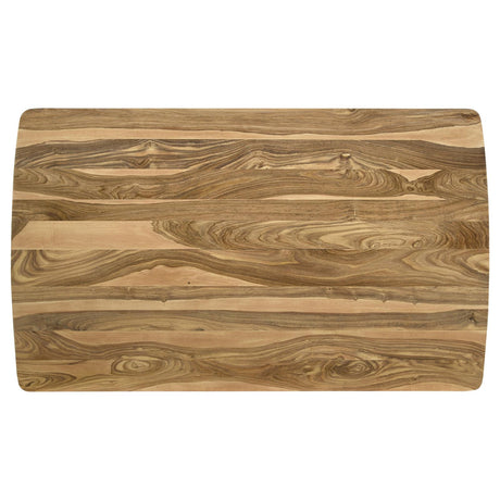 Partridge Natural Sheesham and Espresso Rectangular Counter Height Dining Set from Coaster - Luna Furniture
