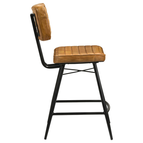 Partridge Upholstered Counter Height Stools with Footrest, Set of 2 from Coaster - Luna Furniture