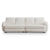 Paton Mid-Century Modern 114.5'' Boucle Fabric Sofa Cream from Midinmod - Luna Furniture