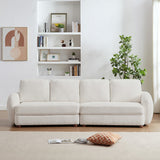 Paton Mid-Century Modern 114.5'' Boucle Fabric Sofa Cream from Midinmod - Luna Furniture