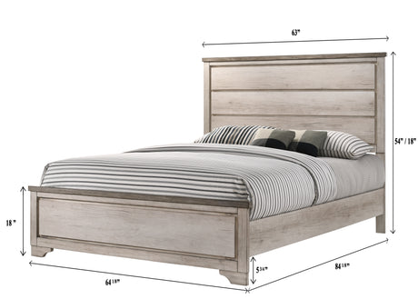 Patterson Driftwood Queen Panel Bed from Crown Mark - Luna Furniture