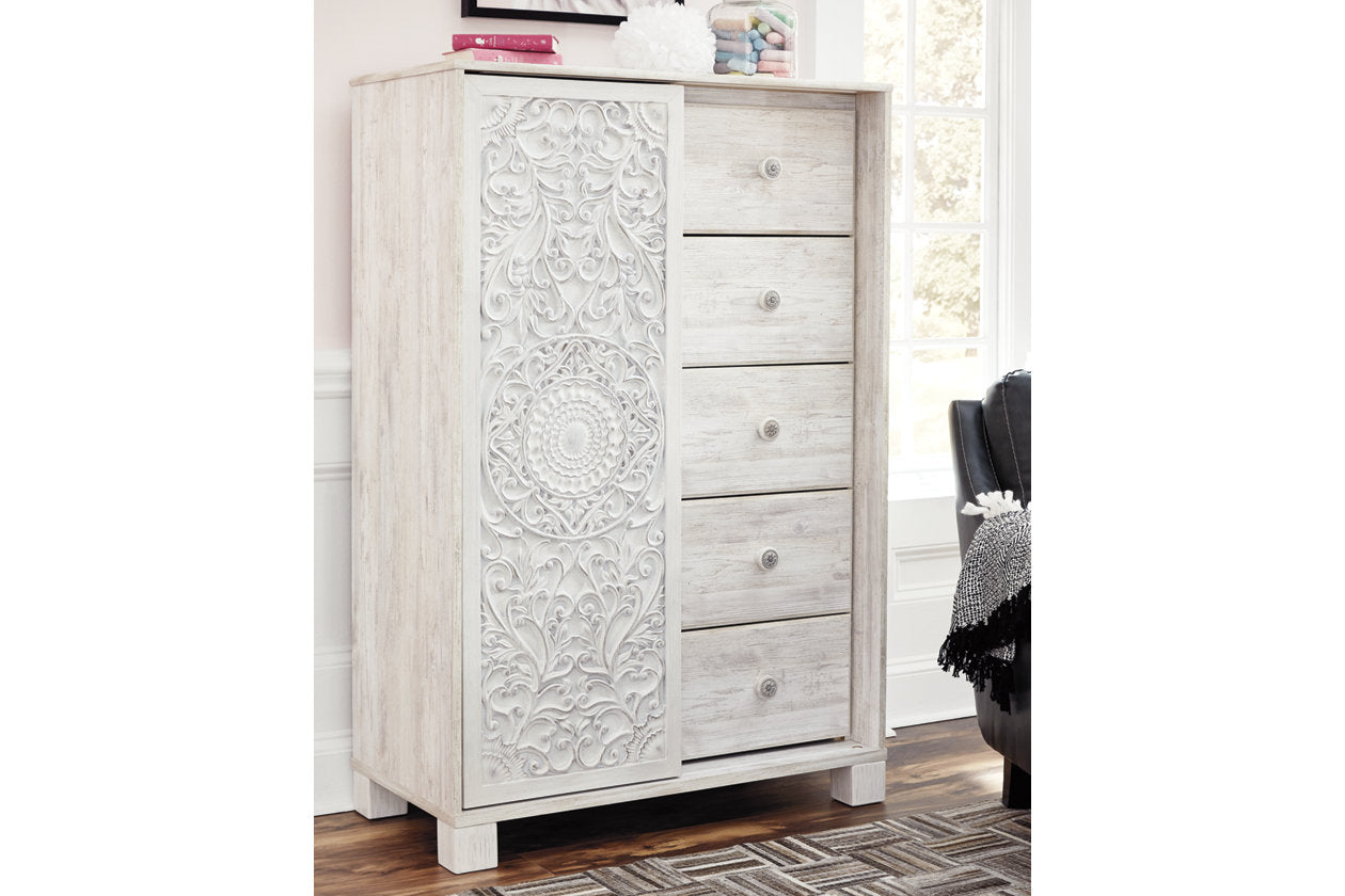 Paxberry Whitewash Dressing Chest from Ashley - Luna Furniture