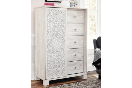 Paxberry Whitewash Dressing Chest from Ashley - Luna Furniture