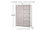 Paxberry Whitewash Dressing Chest from Ashley - Luna Furniture