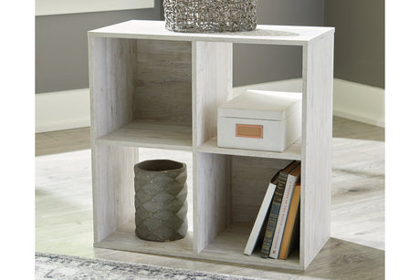 Paxberry Whitewash Four Cube Organizer from Ashley - Luna Furniture