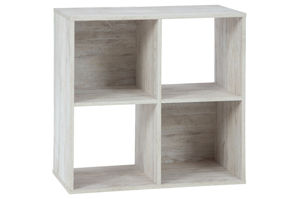 Paxberry Whitewash Four Cube Organizer from Ashley - Luna Furniture