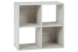 Paxberry Whitewash Four Cube Organizer from Ashley - Luna Furniture