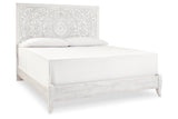 Paxberry Whitewash King Panel Bed from Ashley - Luna Furniture
