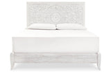 Paxberry Whitewash King Panel Bed from Ashley - Luna Furniture