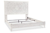 Paxberry Whitewash King Panel Bed from Ashley - Luna Furniture