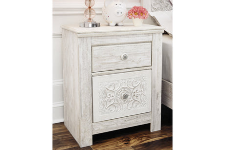 Paxberry Whitewash Nightstand from Ashley - Luna Furniture