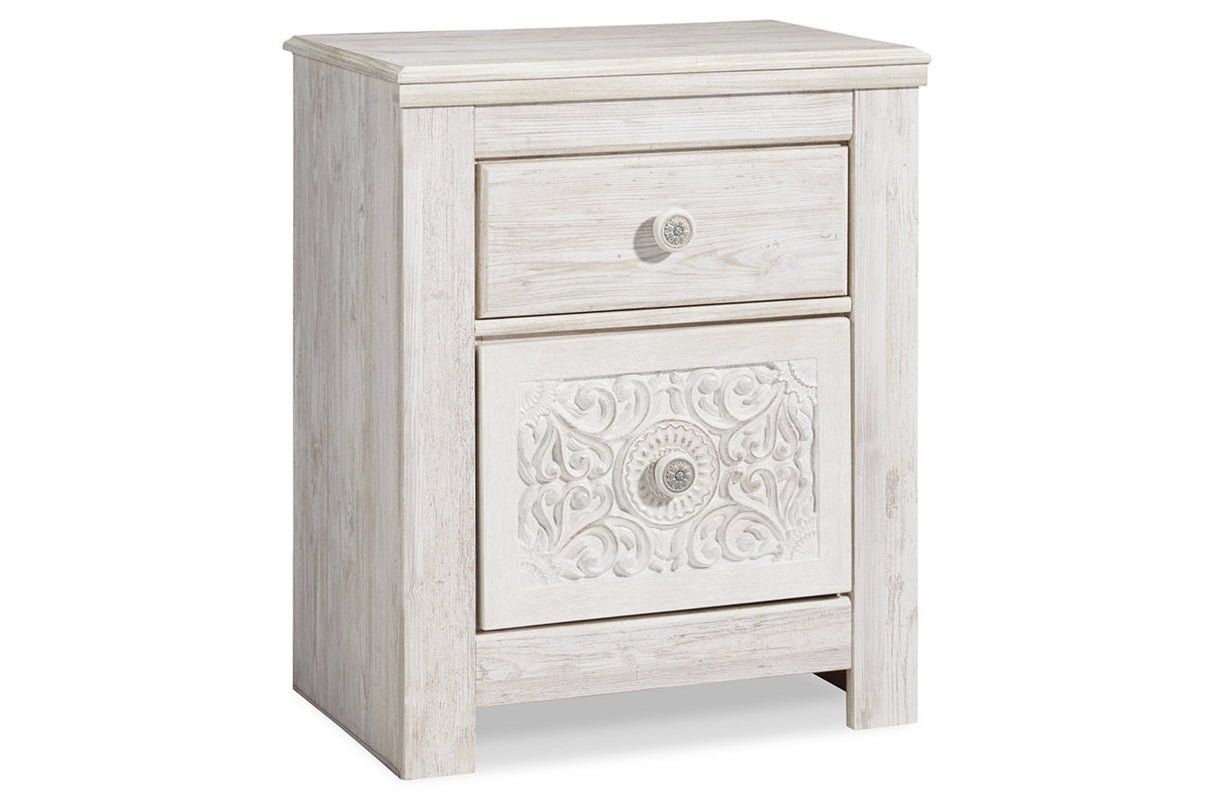 Paxberry Whitewash Nightstand from Ashley - Luna Furniture