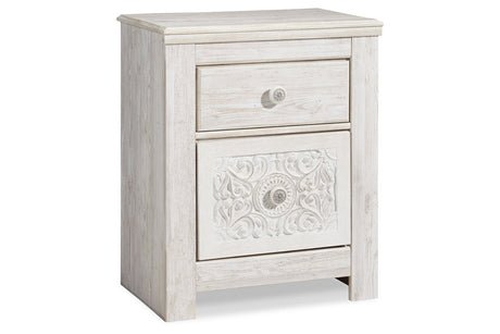 Paxberry Whitewash Nightstand from Ashley - Luna Furniture