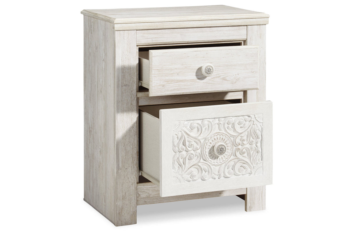 Paxberry Whitewash Nightstand from Ashley - Luna Furniture