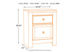 Paxberry Whitewash Nightstand from Ashley - Luna Furniture